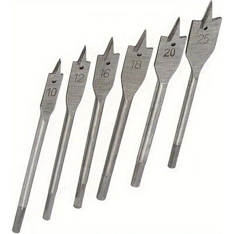 Mecha plana para madera x 6