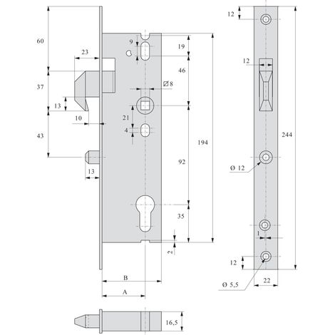 Cerrojo Stremler 2565 acero inoxidable resistencia salina 200h