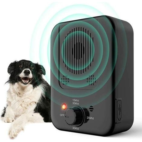 Anti-aboiement automatique à ultrasons, étanche, adapté aux petits et grands chiens. (1/2)