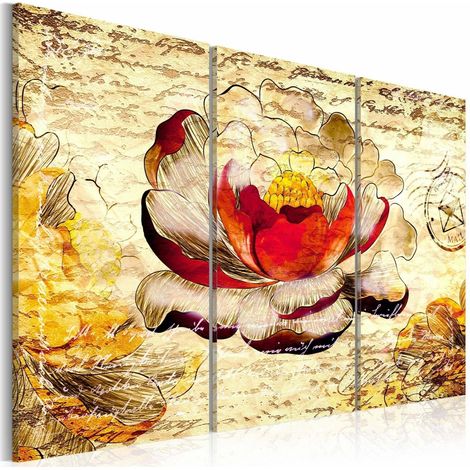 Tableau fleurs en rétro - 60 x 40 cm (1/4)