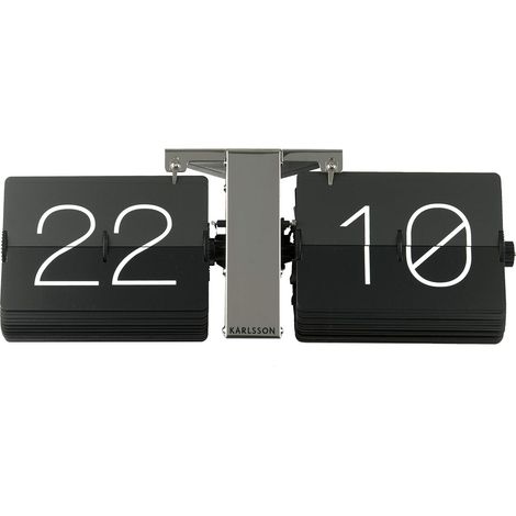 Karlsson KA5601BK, Orologio da Parete, Senza Cassa, in Metallo, Nero, 8,5 x 36 x 14 cm, rotondo (1/4)
