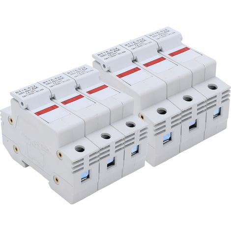 Support de porte-fusible à montage sur rail avec voyant LED pour 63A 500-690V, 3P RO16, noyau fusible 14x51mm (1/5)