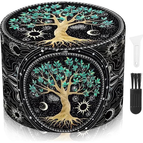 Grinder Effriteuse, Grinder metal pour moulin a sel epices poivre, Grand broyeur 63 MM avec grattoir et brosse en plastique (Motif d'arbre) (1/5)