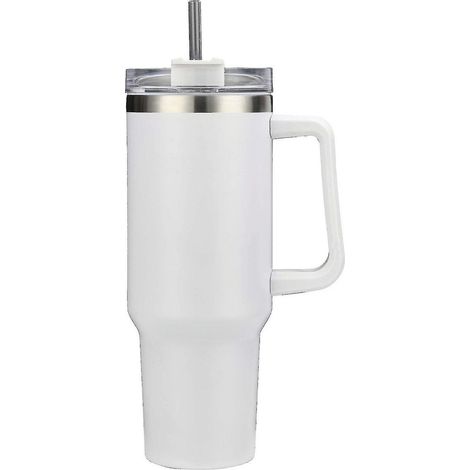 Stanley Adventure Quencher 1,2-Liter-Edelstahl-Reisebecher mit Henkel – Weiß