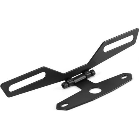 Support Feu Arriere Plaque Immatriculation - Pliable - Pour Moto Et Vtt - Metal - Noir - 18 Cm - 1 Piece (1/5)