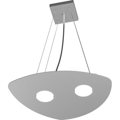 Sospensione Moderna Shape Metallo Grigio 2 Luci Gx53 (1/4)
