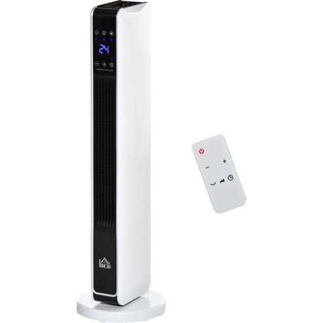 Oszillierender PTC-Keramikheizkörper 1100/2200 W, Fernbedienung, 8-Stunden-Timer, 21 x 21 x 73 cm (1/5)