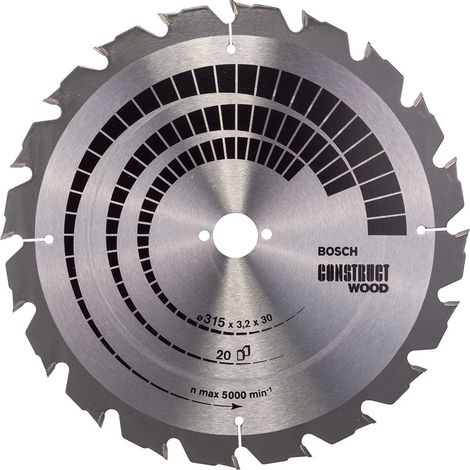 Bosch Standard for Construct Wood Lama per sega da banco 315x30 mm per legno chiodato (1/2)