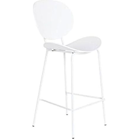 Taburete - DKD HOME DECOR - Metal Negro Blanco - 52,5 x 49 x 104 cm - Polipropileno - Diseño Contemporáneo (1/2)