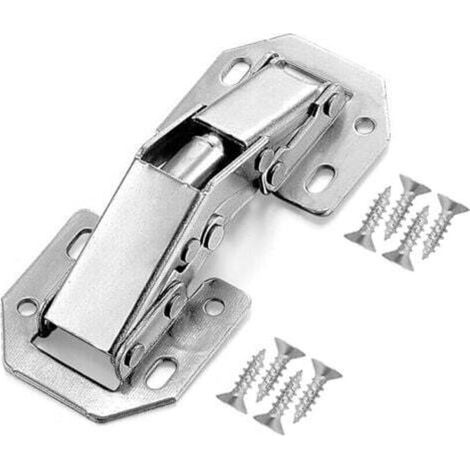 Bouton Poussoir Camping Car Serrure Loquet Porte Fermeture Placard Bouton pour RV caravane de moteur 5 pièces Argent