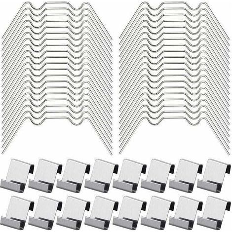 [NEVER USED] 100pcs Greenhouse Glazing Clips Including 50 Type W Stainless Steel Clamps and 50 Type Z Clips for Greenhouse Glass, (1/4)