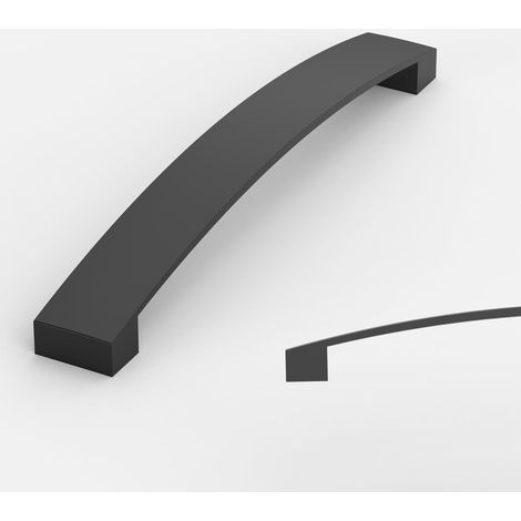 10 Pièces Poignee de Meuble Noir Cuisine Entraxe 160mm Poignées pour Placards Poignet de Porte Cuisine UK0021 (1/5)