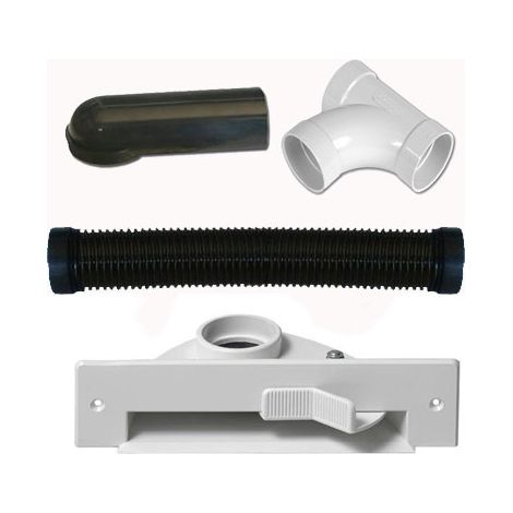 Atepac – Ramasse miettes souple 60 cm – Tuyau flexible pour espaces confinés – Installation rapide avec coude très court