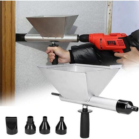 Pistolet à joints électrique pour mortier – Acier au carbone – 4 buses amovibles – Longueur 12 cm – Compatible perceuses 8 mm (1/5)