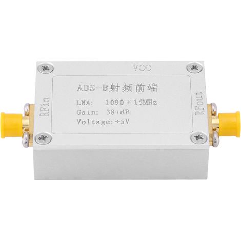 ADS-B 1090MHz RF Front end Radio Frequency Low Noise Amplifier 38dB Gain LNA