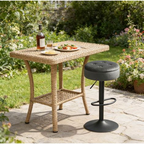 Sgabello da bar girevole con contenitore in velluto grigio scuro regolabile 60,5-79,5 cm (1/4)