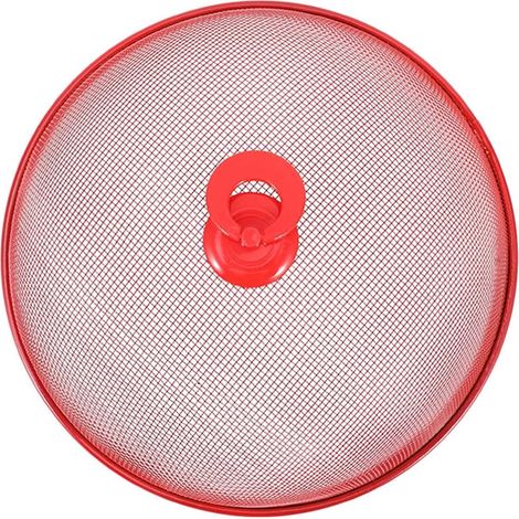 Couvercle alimentaire en fer bleu de 28 cm avec finition élégante, protège efficacement le fromage, le gâteau et les fruits des mouches (1/5)