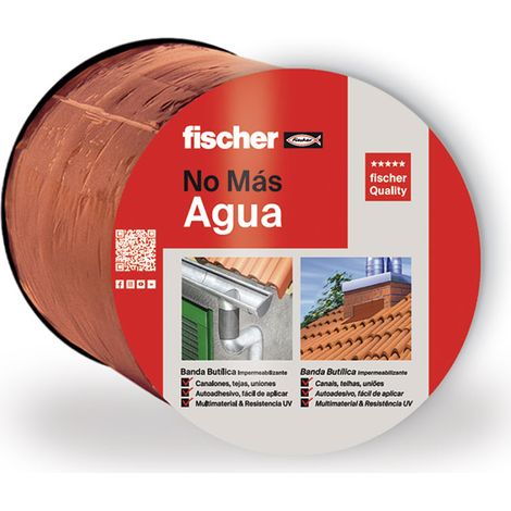 Butylband 10cm x 10m terracotta 564129 fischer