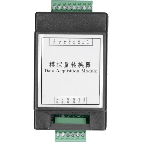 Module d'acquisition de données : convertisseur analogique isolé à 4 canaux 12 bits AD RS485, tension de fonctionnement 10V-30V. (1/5)