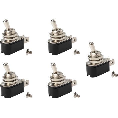 Pack of 5 Rocker Switches with Side Terminals S144 250V 3A for Electronics (1/5)