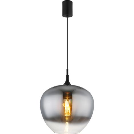 Hängeleuchte Pendelleuchte Wohnzimmer Höhenverstellbar Schwarz Metall Ø 40 cm (1/5)