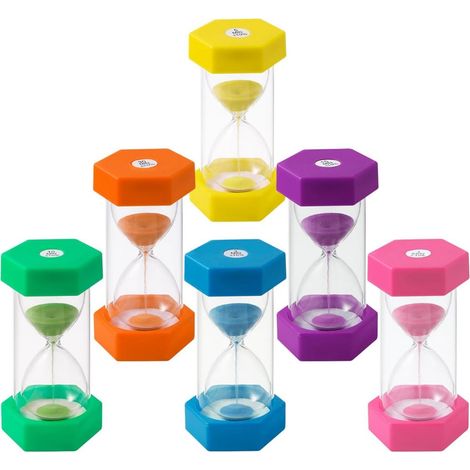 Sablier En Sable - 6 Formats 1 3 5 10 15 30 Minutes - Design Hexagonal - Acrylique Plastique Verre - Pour Cuisine Jeux Enfants Gestion Du Temps