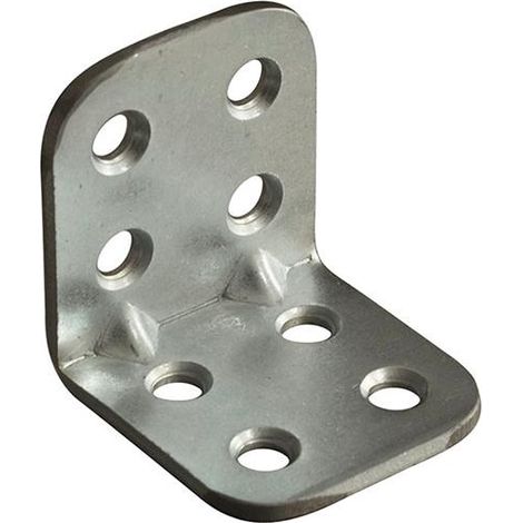 PIASTRA PER TRAVI PIEGATA 30X30MM L 30MM NERVATA ZINCATA BIANCO