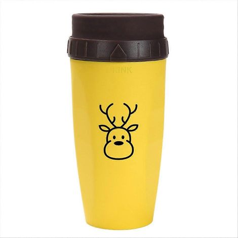 Gedrehter Becher, Becher für Kaltgetränke (Kaffee, Saft), Strohhalmbecher, Weihnachtshirsch-Design (1/5)