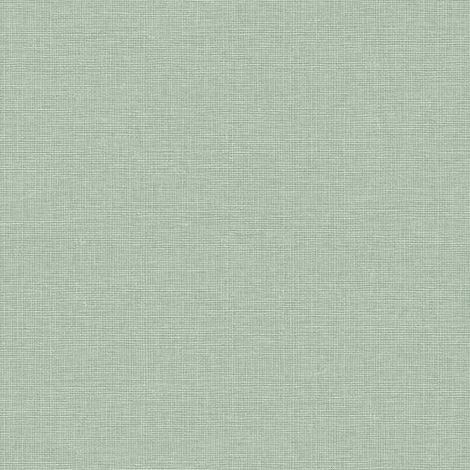 Linen Fabric Effect Wallpaper Textured Paste The Wall Vinyl Plain Mint Green