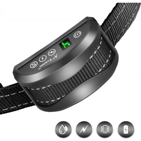 Collier Anti-aboiement Chien - 3 Modes Automatique IP65 Batterie Rechargeable Sangle Reflechissant Réglable pour Petit Gros Chien (1/4)