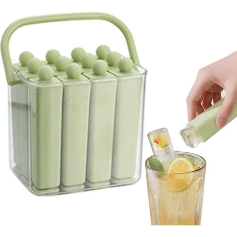 Moule en silicone, récipient long et réutilisable, accessoire de cuisine avec panneau robuste, ustensile à dessert à la texture raffinée, dimensions : 12 × 11 × 7,5 cm, préparation de yaourt maison