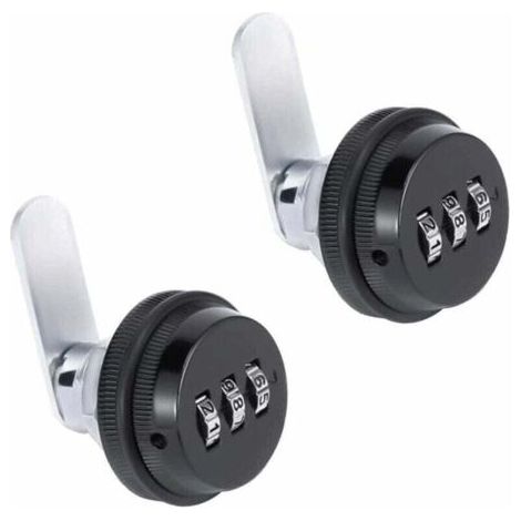 2 Pièce Cam Cabinet Code Lock, Verrouillage Tiroir Mot de Passe, Serrure Armoire Mécanique-- (1/5)