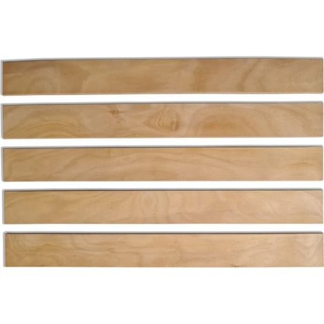 Scm Créations – Lot de 5 lattes en hêtre 56 cm – Largeur 53 mm – Épaisseur 8 mm – 7 plis pour soutien matelas – Compatible clic-clac et BZ (1/5)