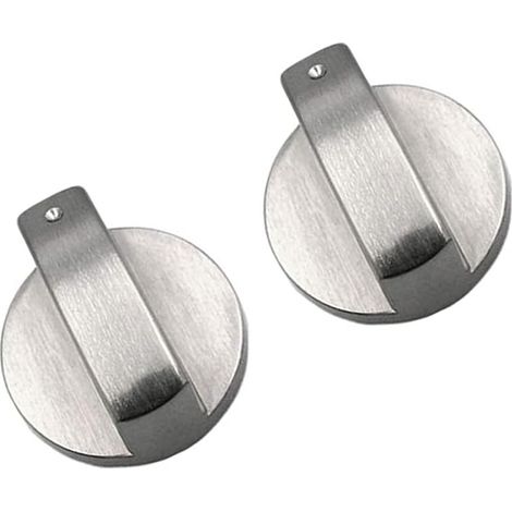 Lot de 2 Boutons en Métal pour Cuisinière à Gaz - 4 x 2 cm - Pour Four et Table de Cuisson (1/5)
