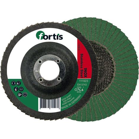 Fächerschleifscheibe Inox 125mm K80 gewölbt FORTIS (1/2)