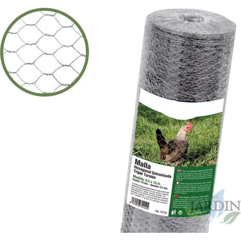 Malla de Alambre 1 x 25 m cuadros 13mm Malla Metálica Galvanizada Malla para Animales Malla Acero inoxidable hexagonal