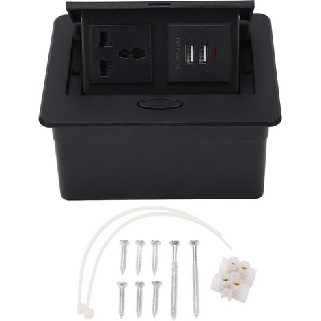 Prise de Table dissimulée multiprise 2 Ports USB prise de bureau universelle à rebond 250V pour l'école de bureau