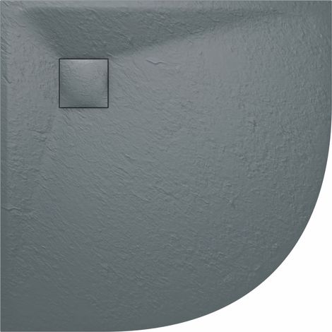 Aquariss SMC Slate Effect Quadrant Shower Enclosure Tray Base 80cm Wide and Length 80cm Anthracite (1/5)