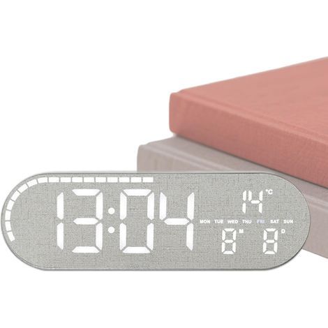 Horloge Numérique - Style Décoratif et Silencieux,Horloge Numérique Murale pour Seniors, Personnes Âgées, Cuisine, Salon, Garage, Salle de Sport, Cuisine, Classe, Salle de Bain, Ferme (1/5)
