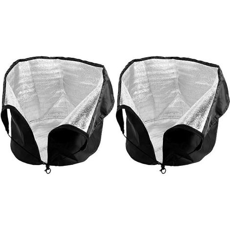 Lot de 2 housses de protection contre le gel hivernal pour pots de fleurs (noir) (1/5)