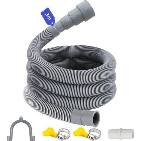 3M Washing Machine Drain Hose with U-Bracket and Dishwasher Clamps. (1/5)