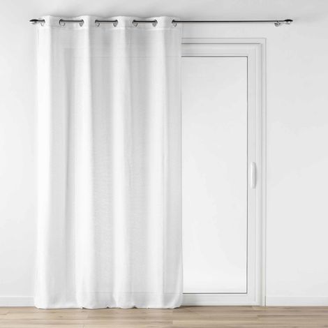 Gardine mit Ösen im Leinenlook, LUOLINE, 140 x 280 cm