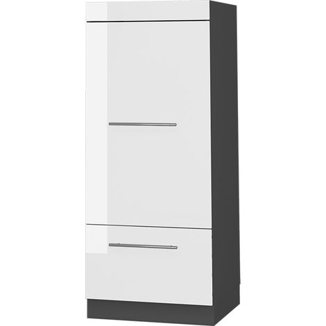 Mobile cucina microonde Fame-Line, Bianco lucido, 60 cm, Vicco