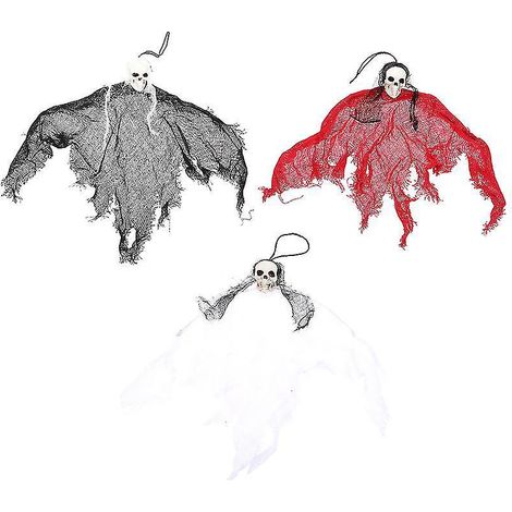3-teiliges Set Totenkopf-Geister-Hängedeko für Halloween-Dekorationen