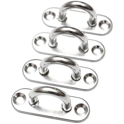 Green Mobility-4Pcs 6mm Pontet en acier inoxydable oeil plaques Pad Eye Ring hook (1/3)