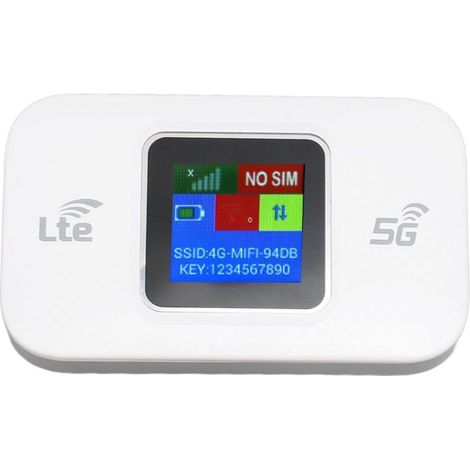 WiFi Portable,Modem WiFi 4G LTE 300 Mbps Haute Vitesse de Voyage Hotspot écran Couleur 4G Routeur WiFi Mobile pour Téléphone (1/4)