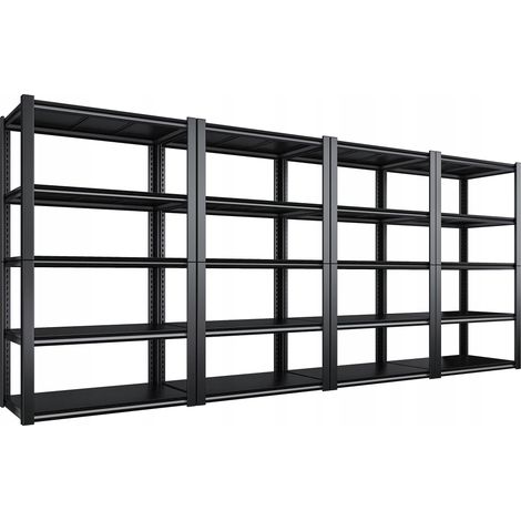 Étagère Métallique - Noire - 200 X 400 X 50 Cm - Rangement Garage - Étagère De Stockage (1/5)
