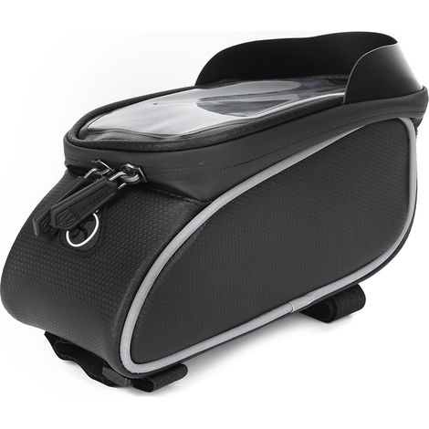Sacoche Vélo Étanche Nylon Noir pour Smartphone Écran Tactile Équipement Cyclisme (1/5)