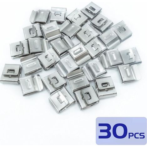 Clips de Câble de Panneau Solaire Clips de Câble Photovoltaïque Clips de Serrage de Fil de Cadre de Remorque en Acier Inoxydable (30 Pcs/ST-2) (1/5)