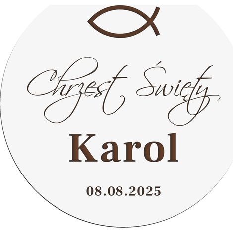 Placa de pared personalizada para bautizo con nombre, 50 cm (1/5)